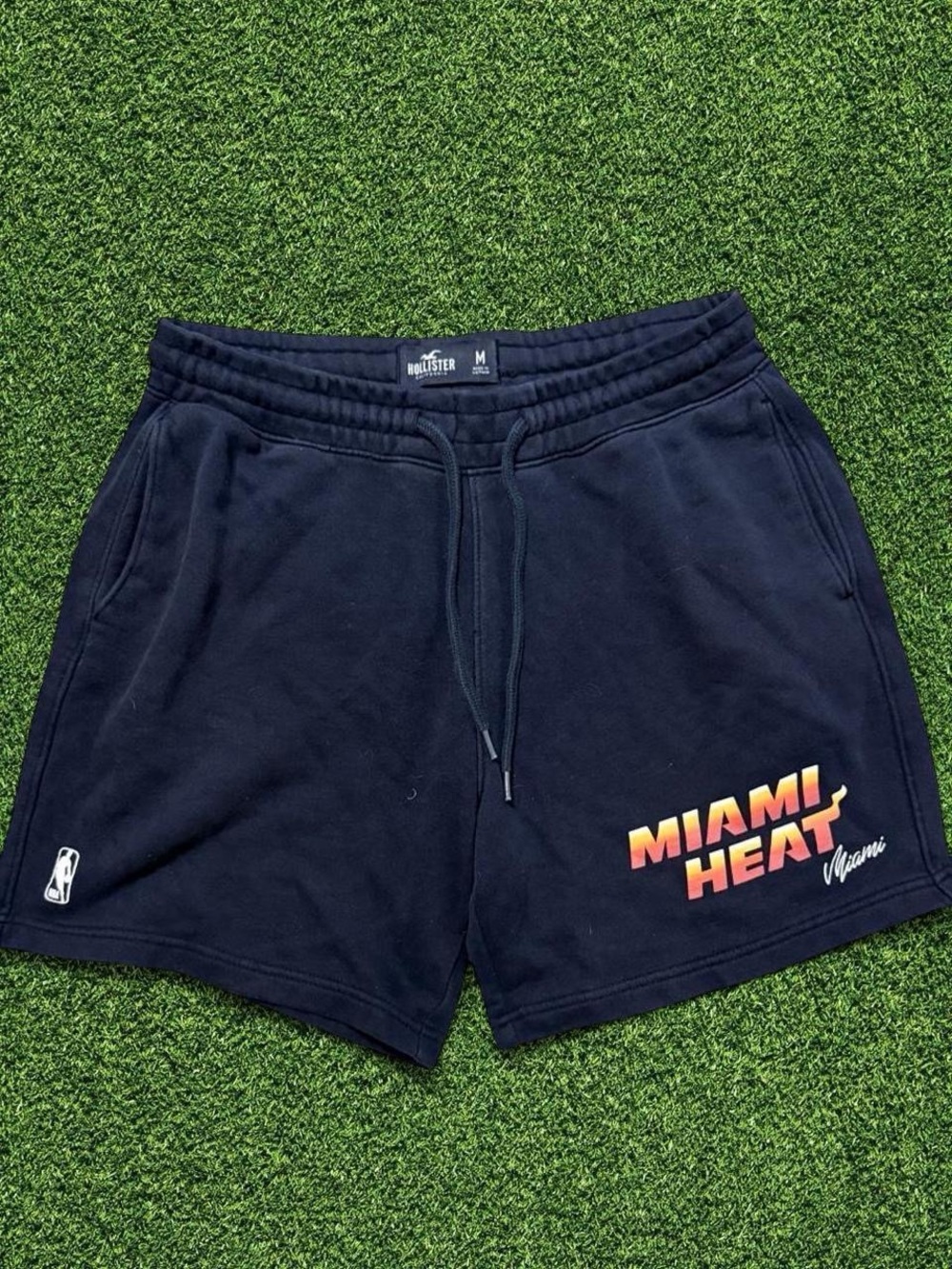 Hollister Black Miami Heat Graphic Athletic Shorts